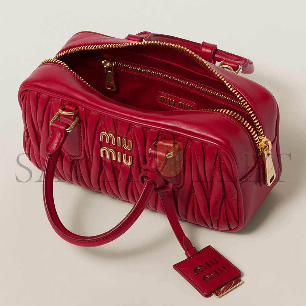 MIU MIU ARCADIE MATLASSÉ BAG IN NAPPA LEATHER 5BB142 (22*10.5*7.5cm)